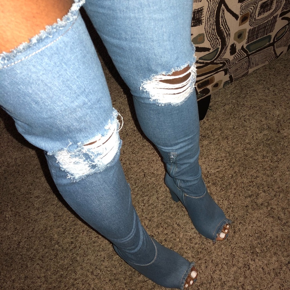 Jean Over the knee Boots